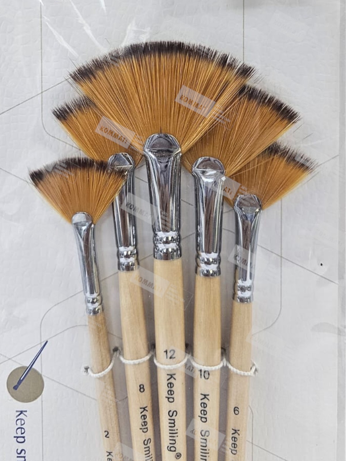 PINCELES ABANICO X5 - KEEP SMILING - Imagen 2