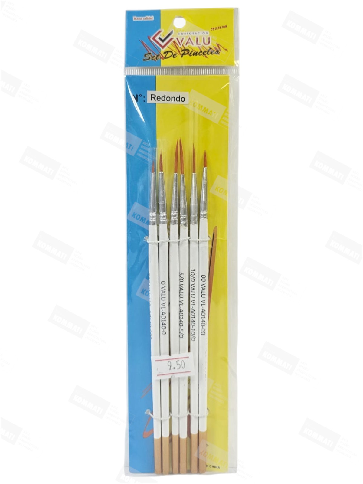 PINCELES LINER CIRCULAR X6 MIX - VALU