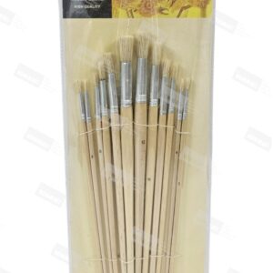 PINCELES PLANOS CERDA DURA X12 - BOMEIJIA