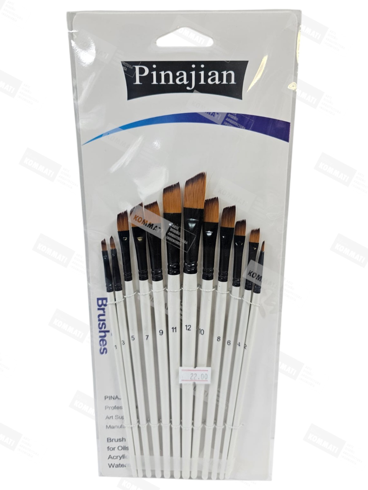 PINCELES X12 BISELADO - PINAJIAN