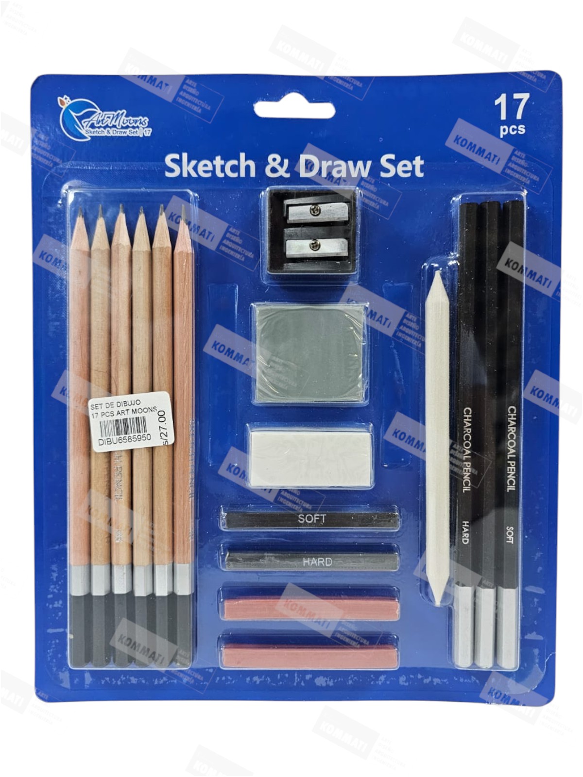 SET DE DIBUJO X17 PCS - ART MOONS